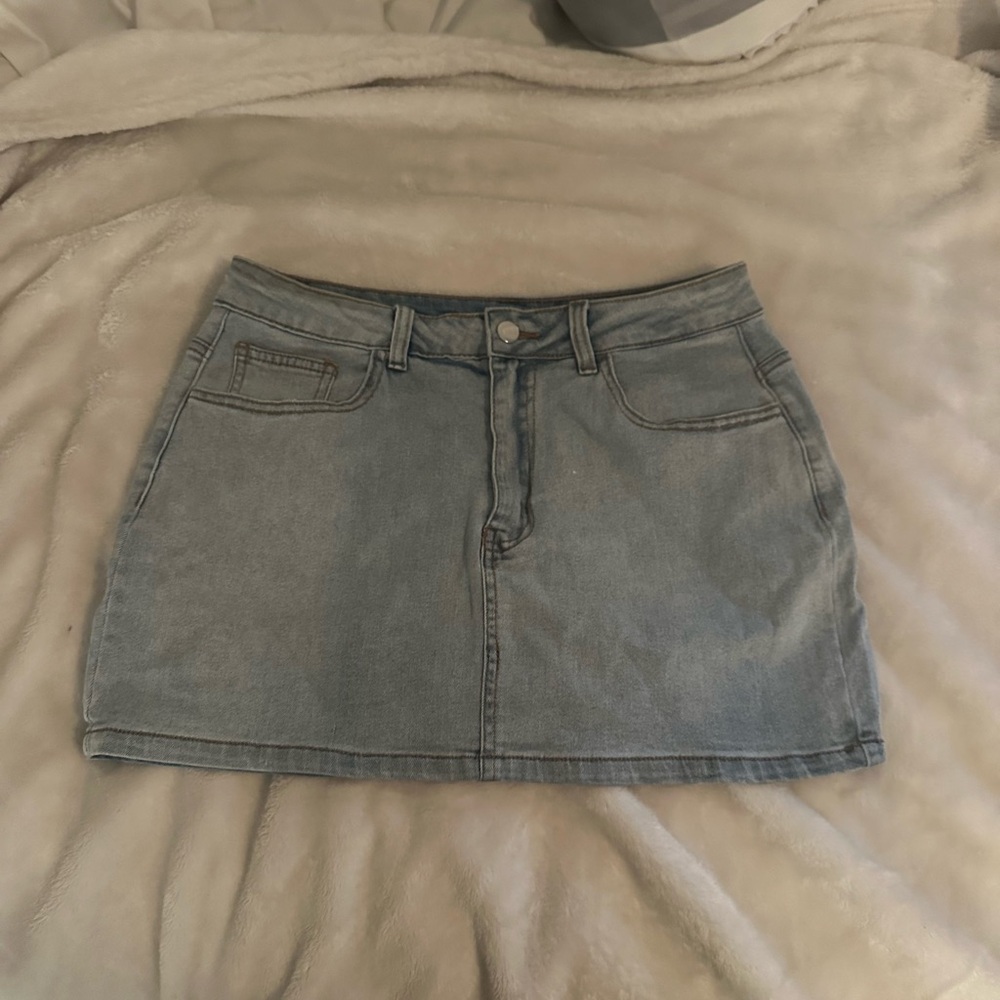 SHEIN Blue Pencil Mini Skirt Casual